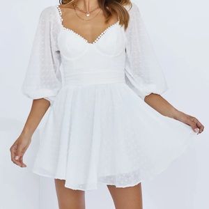 White Dress from Hello Molly. Bought for my bachelorette but was to short on me